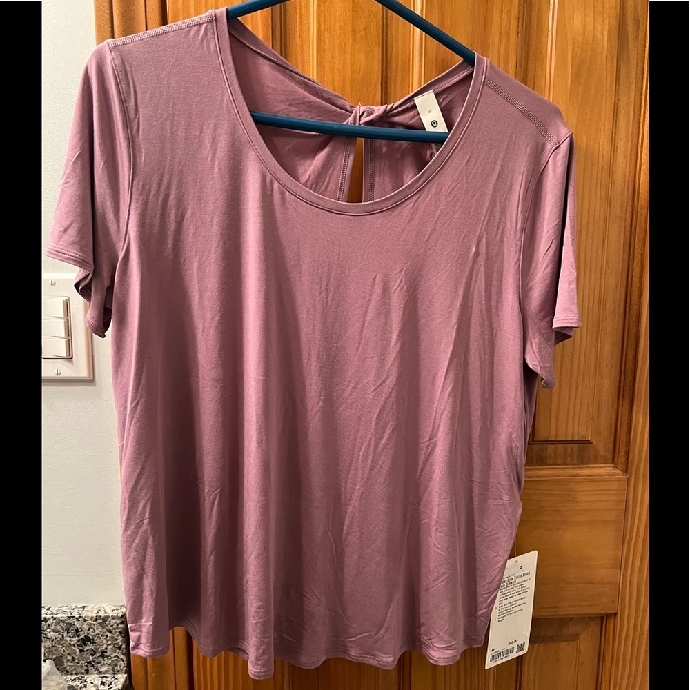Lululemon modal-silk twist-back short sleeve shirt